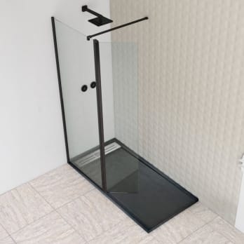 Mampara de ducha Austral perfil negro Bruntec