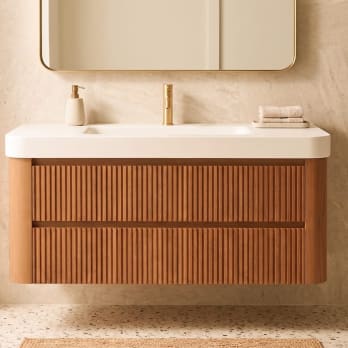 Conjunto de mueble de baño con lavabo Solid Surface Duna Bruntec