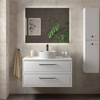Conjunto mueble de baño Runa Salgar con lavabo sobre encimera