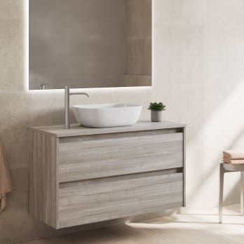 Mueble de baño con encimera de madera Oxford Bruntec