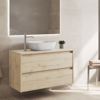 Mueble de baño con encimera de madera Oxford Bruntec