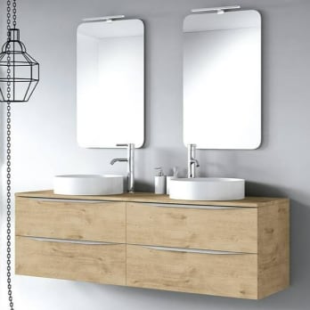 Mueble de baño con encimera de madera Landes Coycama