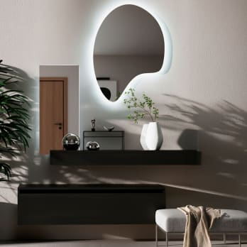 Espejo de baño con luz LED Wave Bruntec