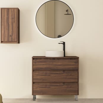 Mueble de baño con encimera de madera Boston Bruntec