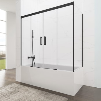 Mampara de bañera Basic Spazio negro mate GME