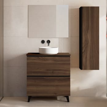 Mueble de baño con encimera de MDF Hidrófuga de madera Granada Visobath
