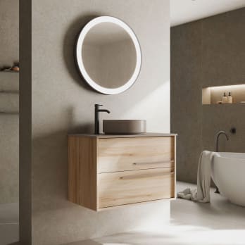 Mueble de baño con encimera de madera Aqua Viso