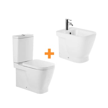 Pack inodoro + bidé compacto Look de Unisan Sanidusa
