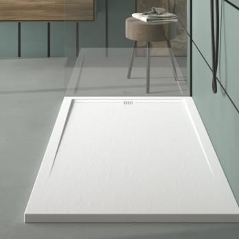 Plato de ducha rectangular moderno en resina blanca o gris