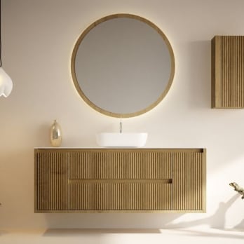 Mueble de baño con encimera de solid surface Alpes 13 Bruntec