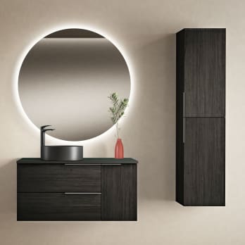 Mueble de baño con encimera de madera Coban Bruntec