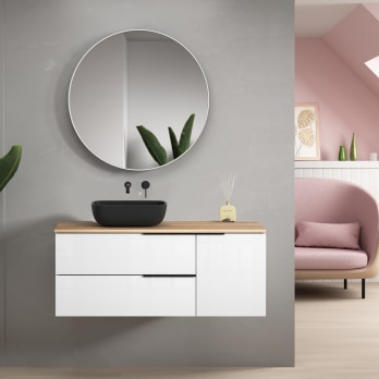 Mueble de baño con encimera de madera Coban Bruntec