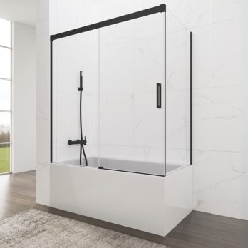 Mampara de bañera Basic negra GME