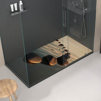 Platos de ducha de resina decorados Design 3D Zen Bruntec