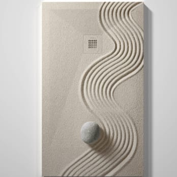 Platos de ducha de resina decorados Design 3D Zen Bruntec