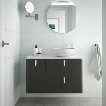 Mueble de baño con encimera solid surface Uniiq Salgar