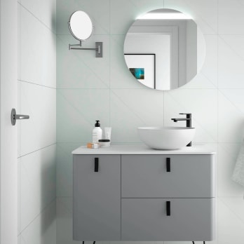 Mueble de baño con encimera solid surface Uniiq Salgar