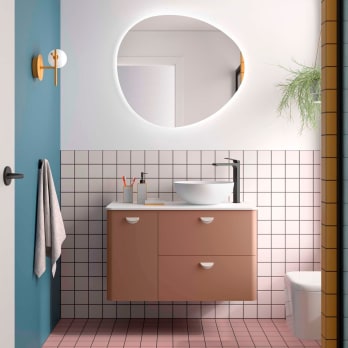 Mueble de baño con encimera solid surface Uniiq Salgar