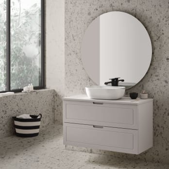 Conjunto mueble de baño con lavabo sobre encimera Alma Sanchís