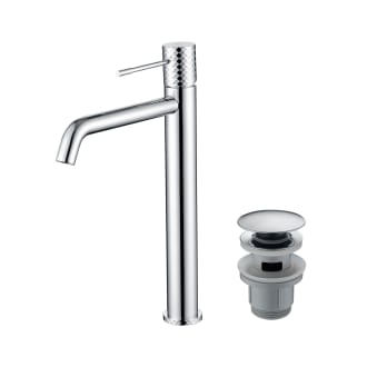 Pack Grifo de lavabo caño alto Génova Imex + Válvula click-clack