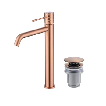 Pack Grifo de lavabo caño alto Génova Imex + Válvula click-clack