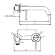 Grifo de lavabo empotrado Sirio GME croquis 10