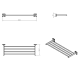 Toallero repisa de baño Square Duo Cosmic croquis 3