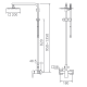 Conjunto de ducha Valencia Imex croquis 4