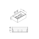 Mueble de baño con encimera de madera Landes Coycama croquis 7