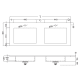 Lavabo encastrado Zen Coycama croquis 1