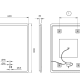 Espejo de baño con luz LED Praga Ledimex croquis 13