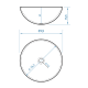 Lavabo sobre encimera Top Bruntec croquis 3
