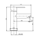 Grifo de lavabo Iony GME croquis 3