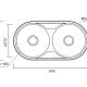 Fregadero de cocina Ibi 842 de Solfless croquis 2