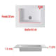 Lavabo suspendido Miami Bruntec croquis 2