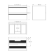 Mueble de baño con encimera de madera Candem Bruntec croquis 7