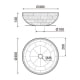 Lavabo sobre encimera Calcuta Bathco croquis 4