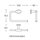 Toallero de baño Architect S+ Cosmic croquis 23