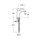 Grifo monomando de lavabo L20 de Roca Croquis 1