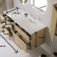 Conjunto de mueble de baño madera maciza ranurada Alpes 7 Bruntec croquis 5
