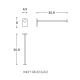 Toallero colgador Stick Cosmic croquis 2