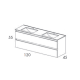 Conjunto mueble de baño Box Viso Bath croquis 10