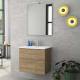 Conjunto mueble de baño fondo reducido 41cm Comet tirador cromo Coycama principal 2