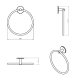 Toallero aro de baño Duo Round Cosmic croquis 4