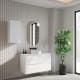 Mueble de baño MDF lacado con encimera de madera Vilma Bruntec principal 1