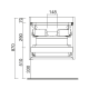 Mueble de baño con encimera de madera Renoir Salgar croquis 2