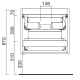 Mueble de baño con encimera solid surface Renoir Salgar croquis 2