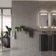 Espejo de baño con luz LED con repisa y cargador para móvil Concept Ledimex ambiente 6