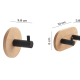 Conjunto de Perchas de baño Juncos Gedy croquis 4