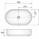 Lavabo sobre encimera Verona mate Bruntec croquis 3